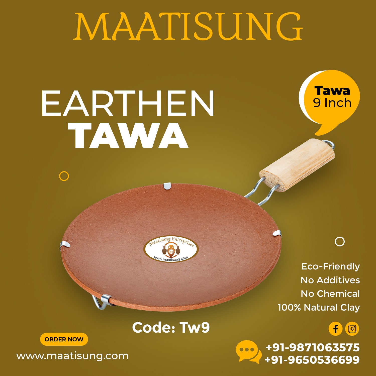 Maatisung Terracotta Clay Cooker 4 ltr, For Home